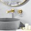 Grifo lavabo empotrado monomando Olimpo oro cepillado de Imex